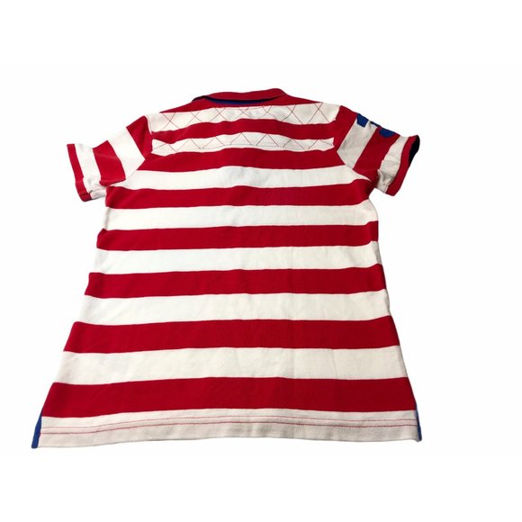 US Polo Association Polo Shirt Red White Stripe 8 - Picture 2 of 11